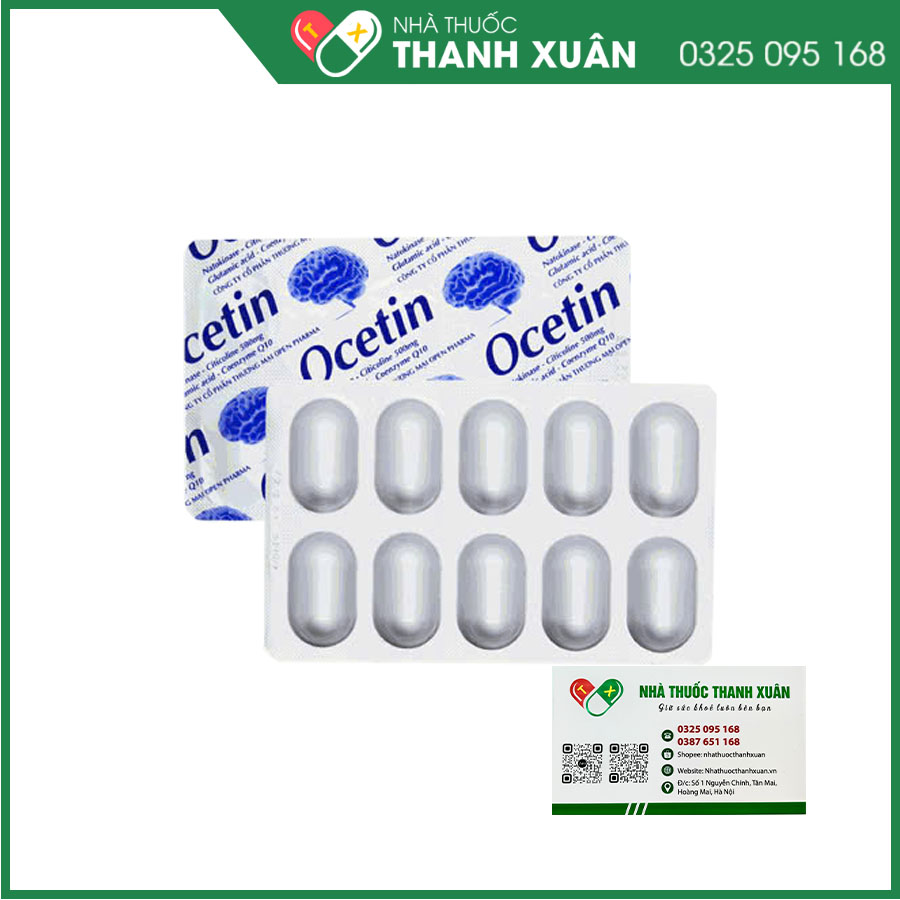 Viên uống Ocetin giúp hỗ trợ tăng lưu thông máu não, cải thiện hội chứng tiền đình